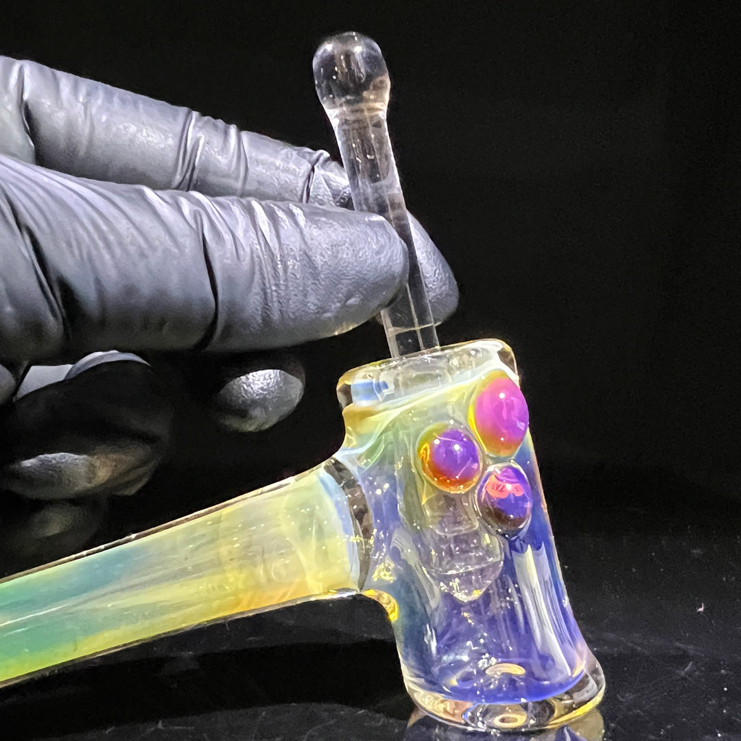 Silver Fumed Hash Hammer Glass Pipe KOP Glass   
