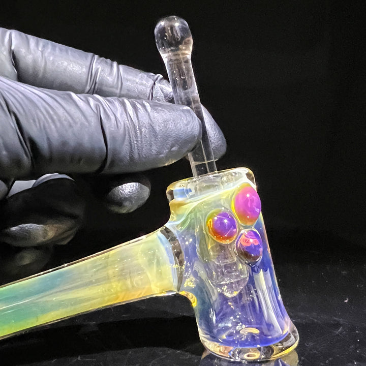 Silver Fumed Hash Hammer Glass Pipe KOP Glass   
