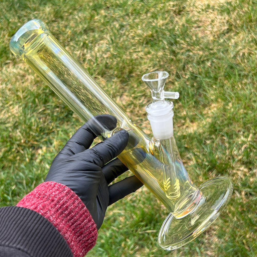 10" Fume Straight Tube Bong Glass Pipe TG   
