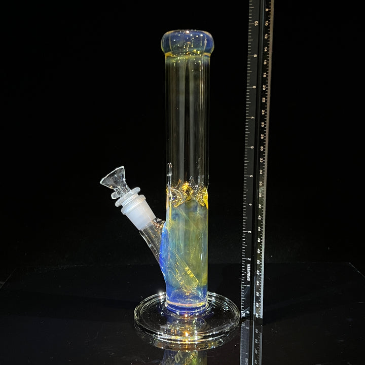 10" Fume Straight Tube Bong Glass Pipe TG   