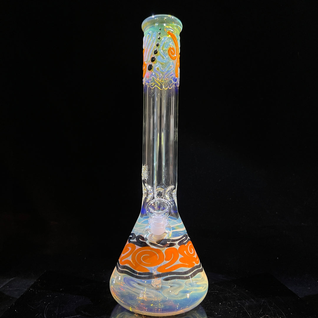 15" Fumed Twist Beaker Bong Glass Pipe Mary Jane's Glass   