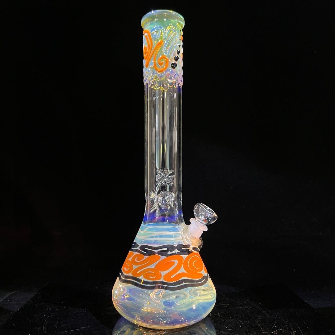 15" Fumed Twist Beaker Bong Glass Pipe Mary Jane's Glass   