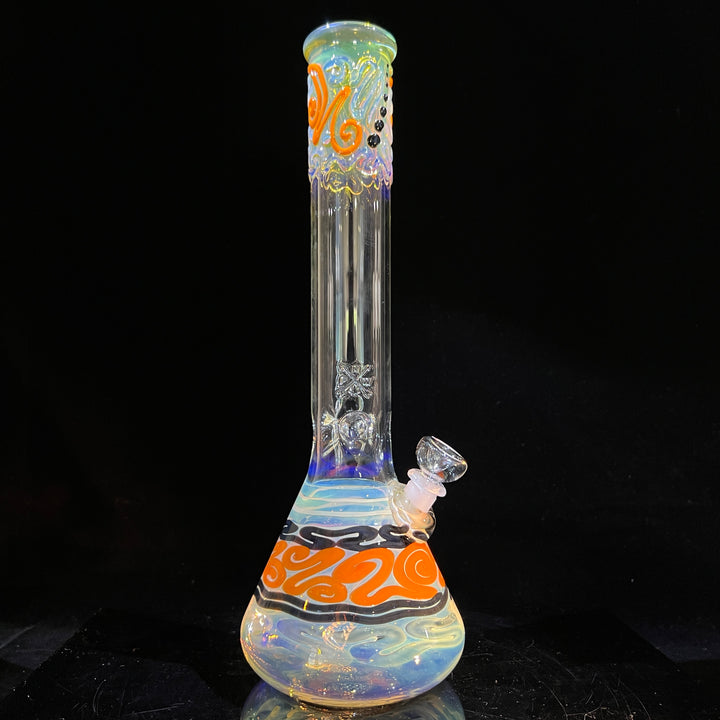 15" Fumed Twist Beaker Bong Glass Pipe Mary Jane's Glass   