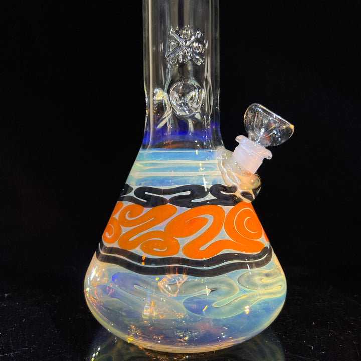 15" Fumed Twist Beaker Bong Glass Pipe Mary Jane's Glass   