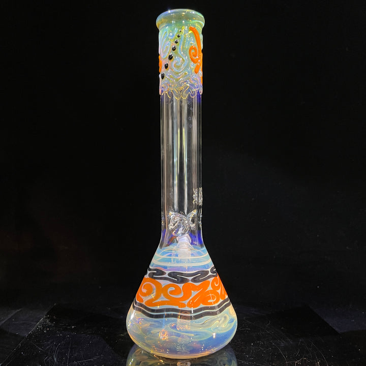 15" Fumed Twist Beaker Bong Glass Pipe Mary Jane's Glass   