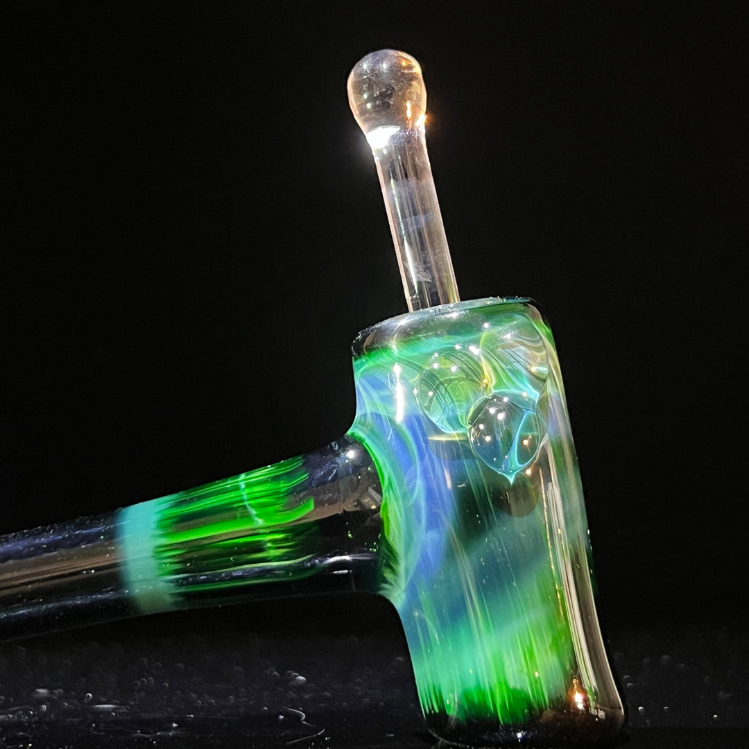 Green Stardust Hash Hammer Glass Pipe KOP Glass   