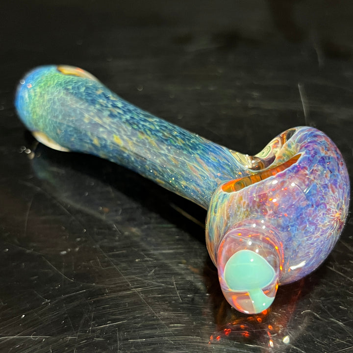 Blue Mushie Marble Pipe Glass Pipe Beezy Glass   