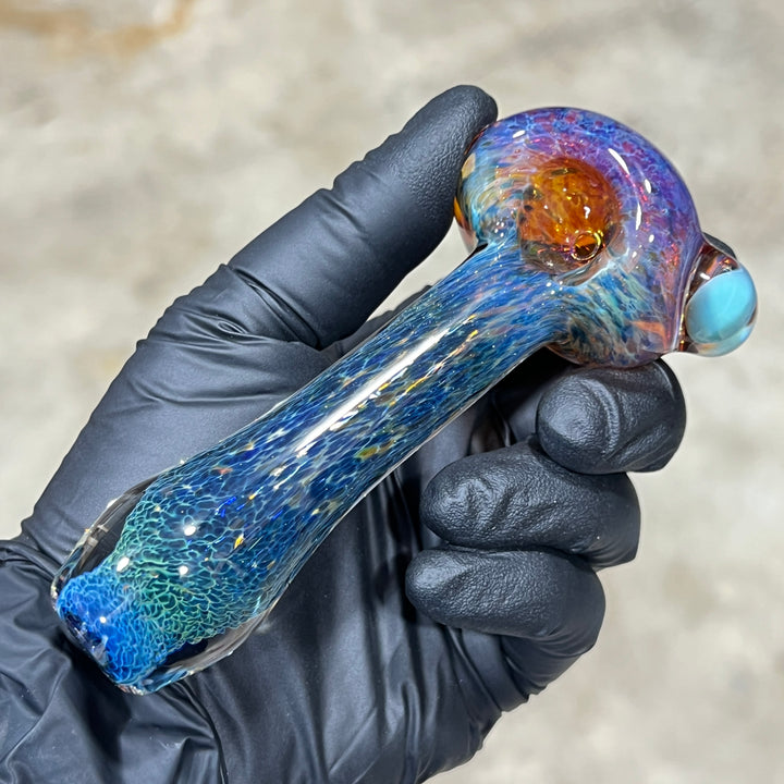 Blue Mushie Marble Pipe Glass Pipe Beezy Glass   