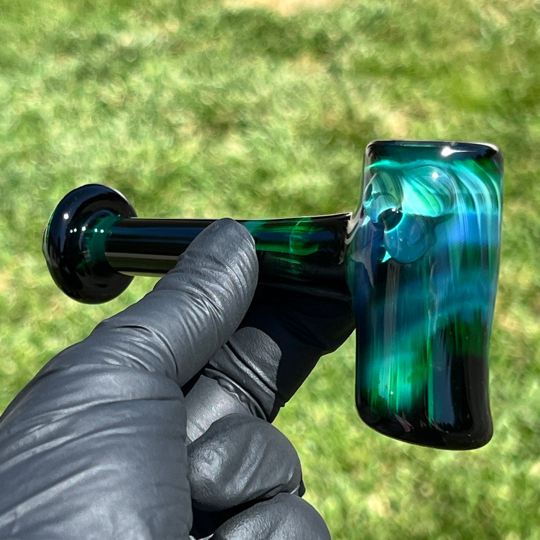 Green Stardust Hash Hammer Glass Pipe KOP Glass   