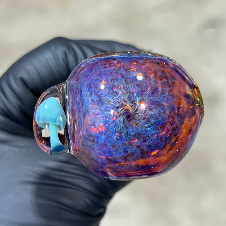 Blue Mushie Marble Pipe Glass Pipe Beezy Glass   