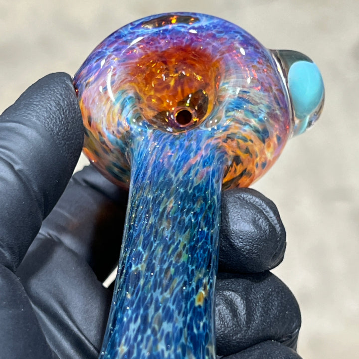 Blue Mushie Marble Pipe Glass Pipe Beezy Glass   