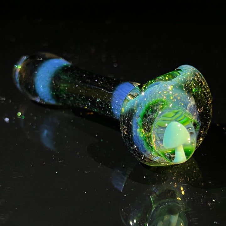 Blue Mushie Marble Pipe Glass Pipe Beezy Glass   
