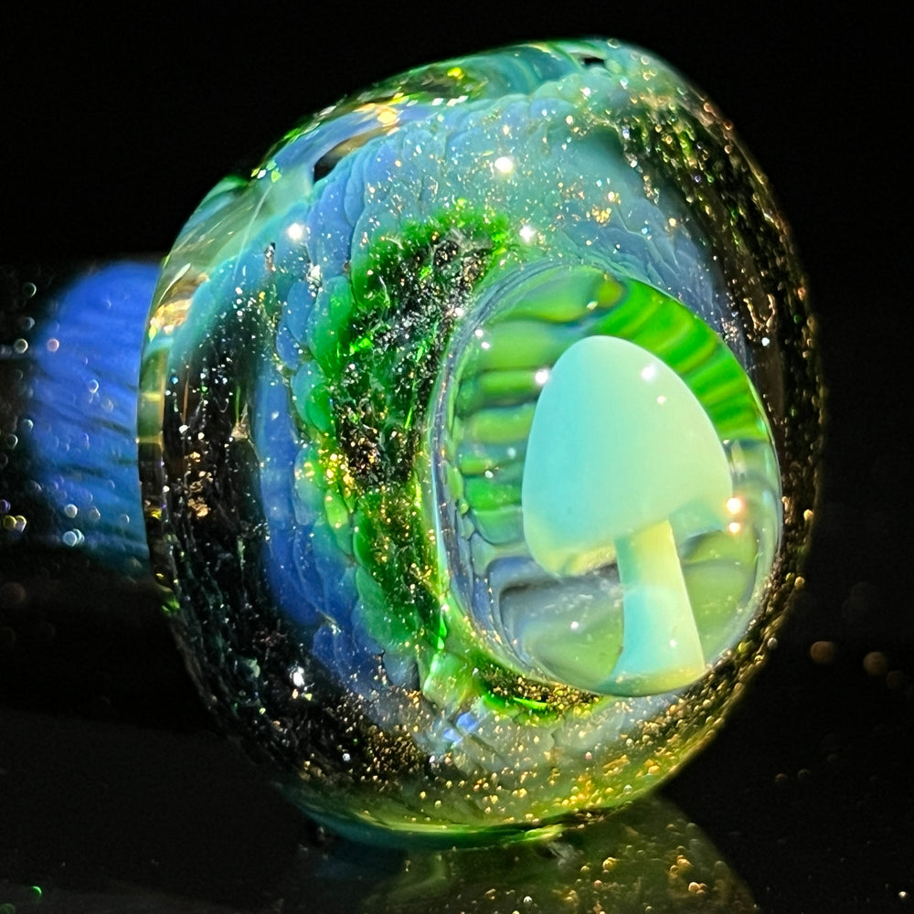 Blue Mushie Marble Pipe Glass Pipe Beezy Glass   