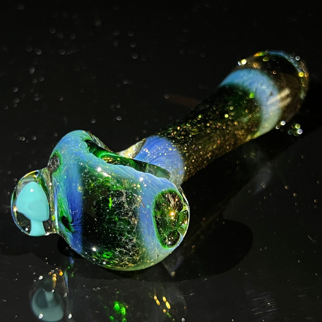 Blue Mushie Marble Pipe Glass Pipe Beezy Glass   