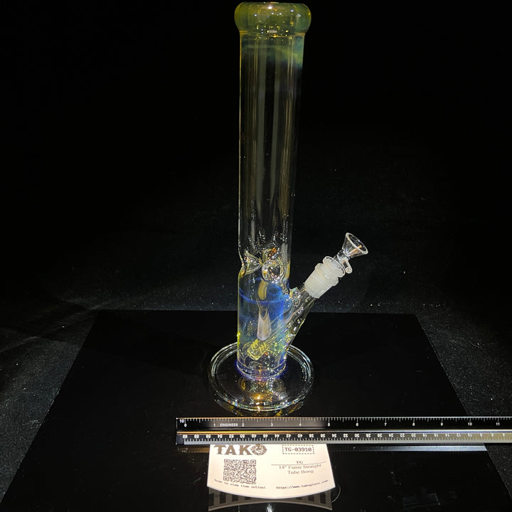 14" Fume Straight Tube Bong Glass Pipe TG   