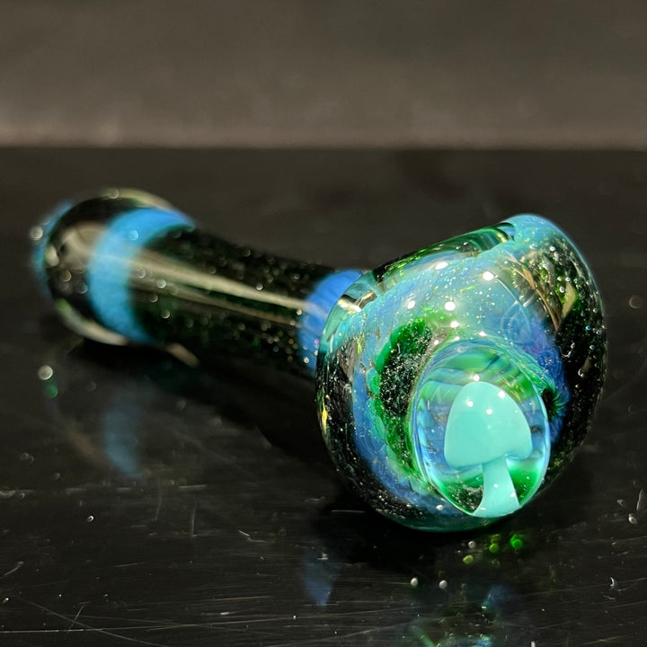 Blue Mushie Marble Pipe Glass Pipe Beezy Glass   