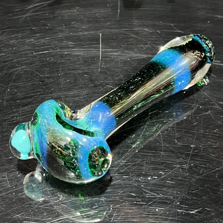 Blue Mushie Marble Pipe Glass Pipe Beezy Glass   