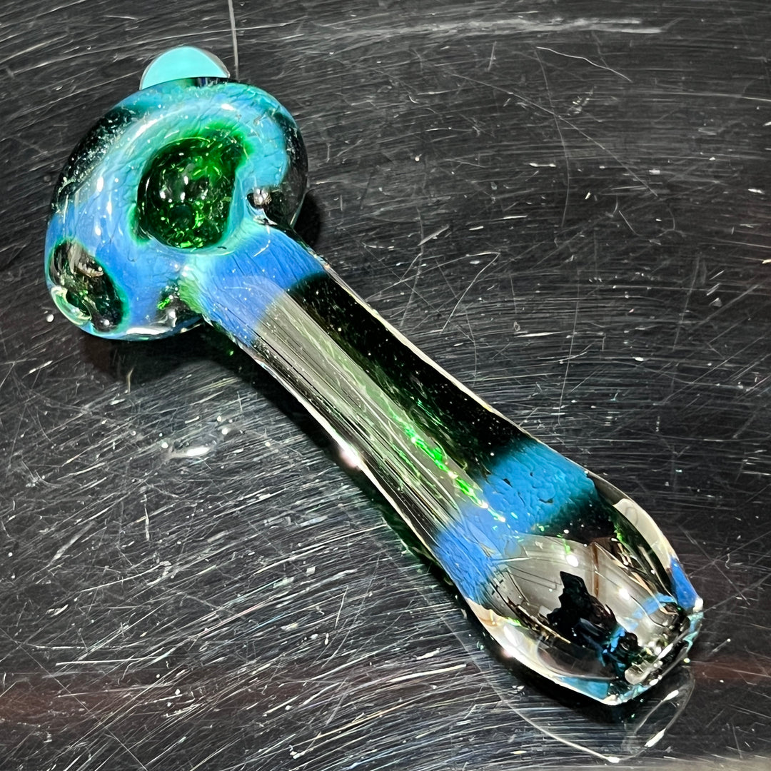 Blue Mushie Marble Pipe Glass Pipe Beezy Glass   