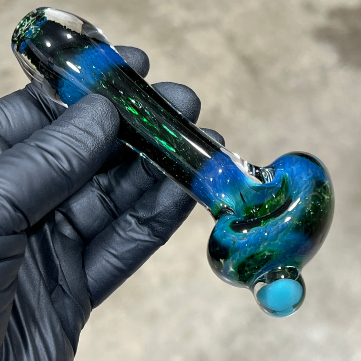 Blue Mushie Marble Pipe Glass Pipe Beezy Glass   