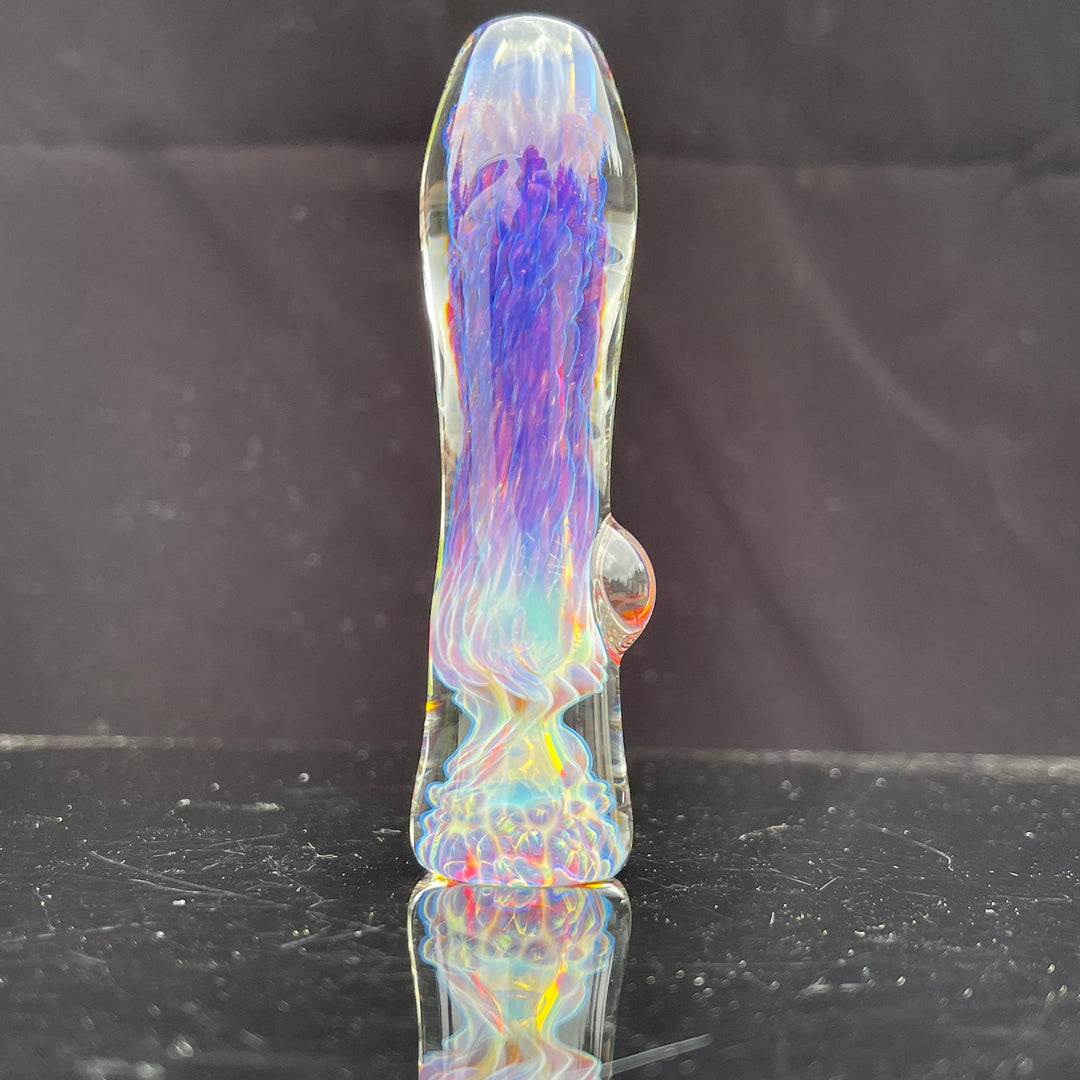 Purple Nebula Chillum Glass Pipe Tako Glass   