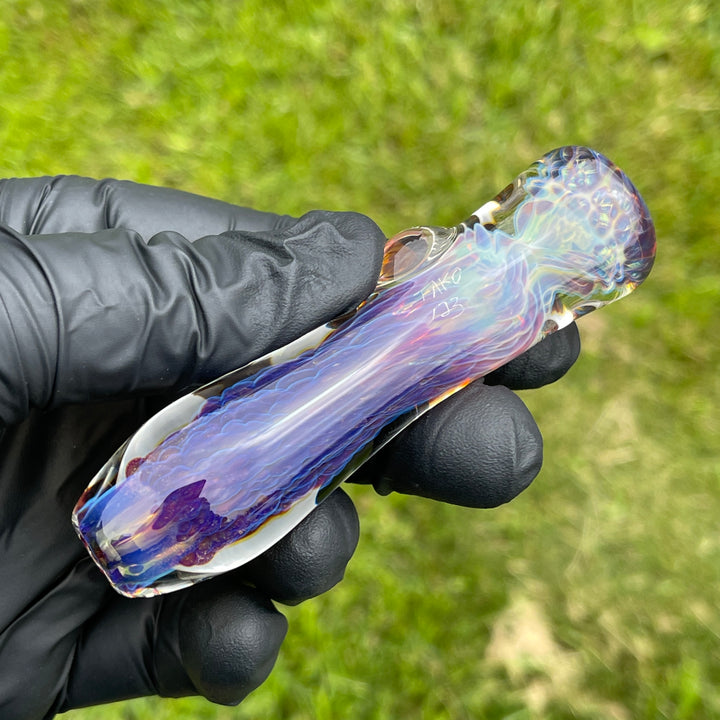 Purple Nebula Chillum Glass Pipe Tako Glass   