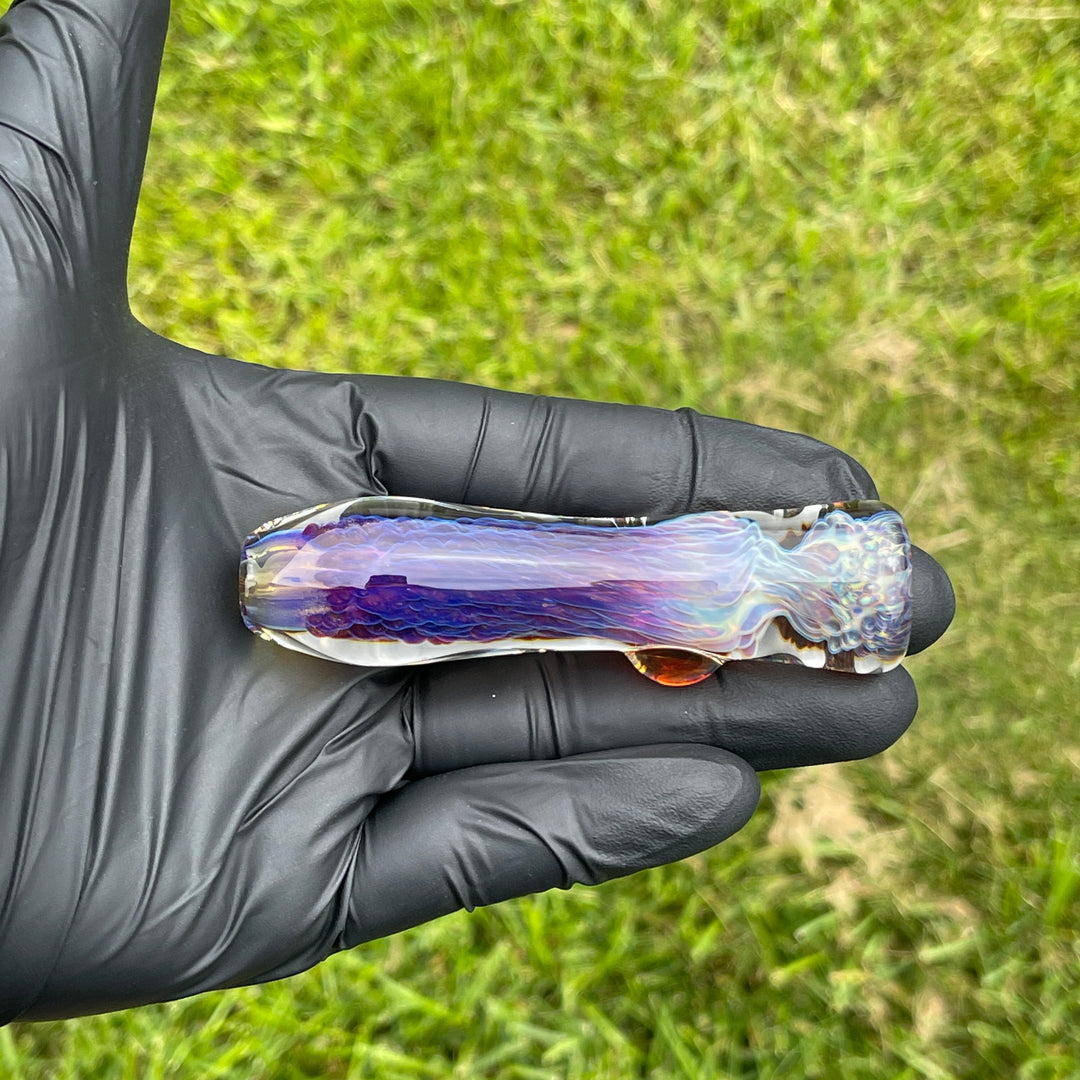 Purple Nebula Chillum Glass Pipe Tako Glass   