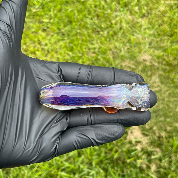 Purple Nebula Chillum Glass Pipe Tako Glass   