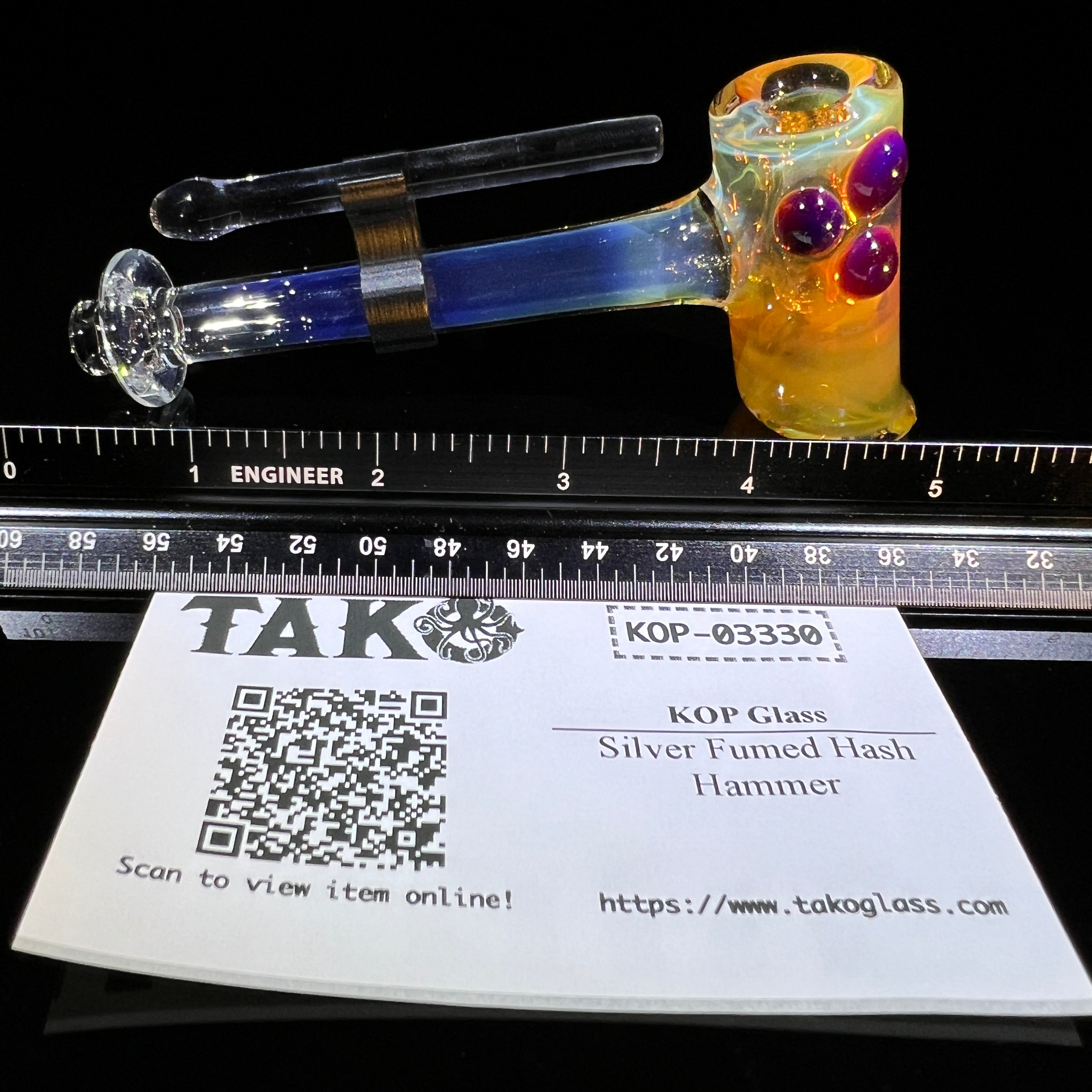 Silver Fumed Hash Hammer – Tako Glass