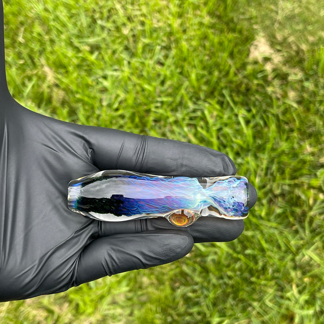 Purple Nebula Chillum Glass Pipe Tako Glass   