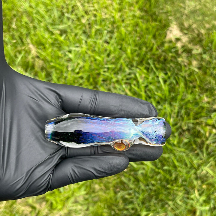 Purple Nebula Chillum Glass Pipe Tako Glass   