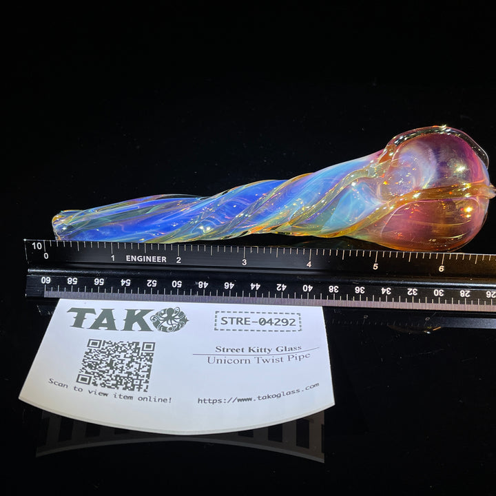 Unicorn Twist Pipe Glass Pipe Street Kitty Glass   