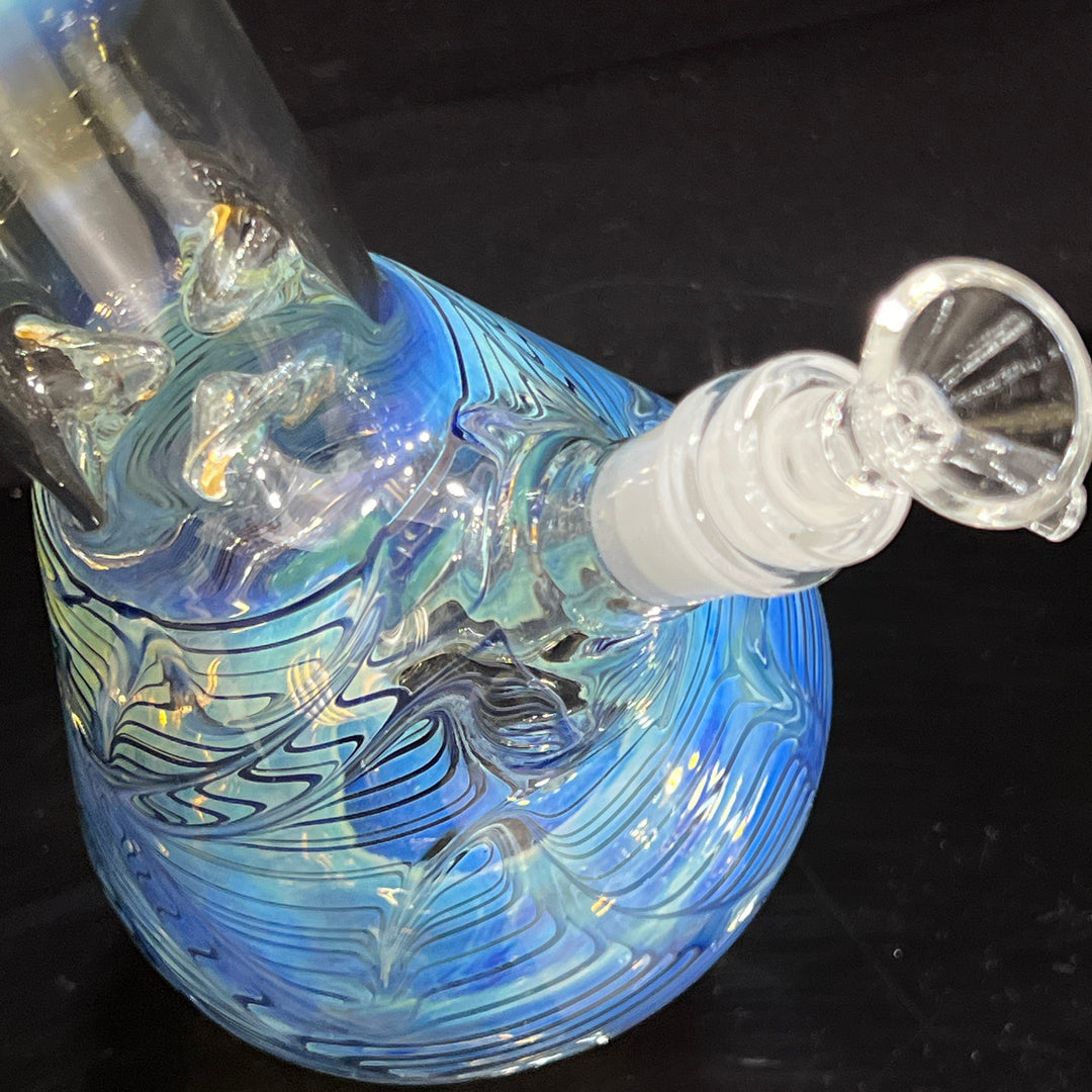 12" Ripple Fume Beaker Bong Glass Pipe TG   