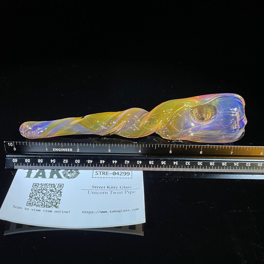 Unicorn Twist Pipe Glass Pipe Street Kitty Glass   