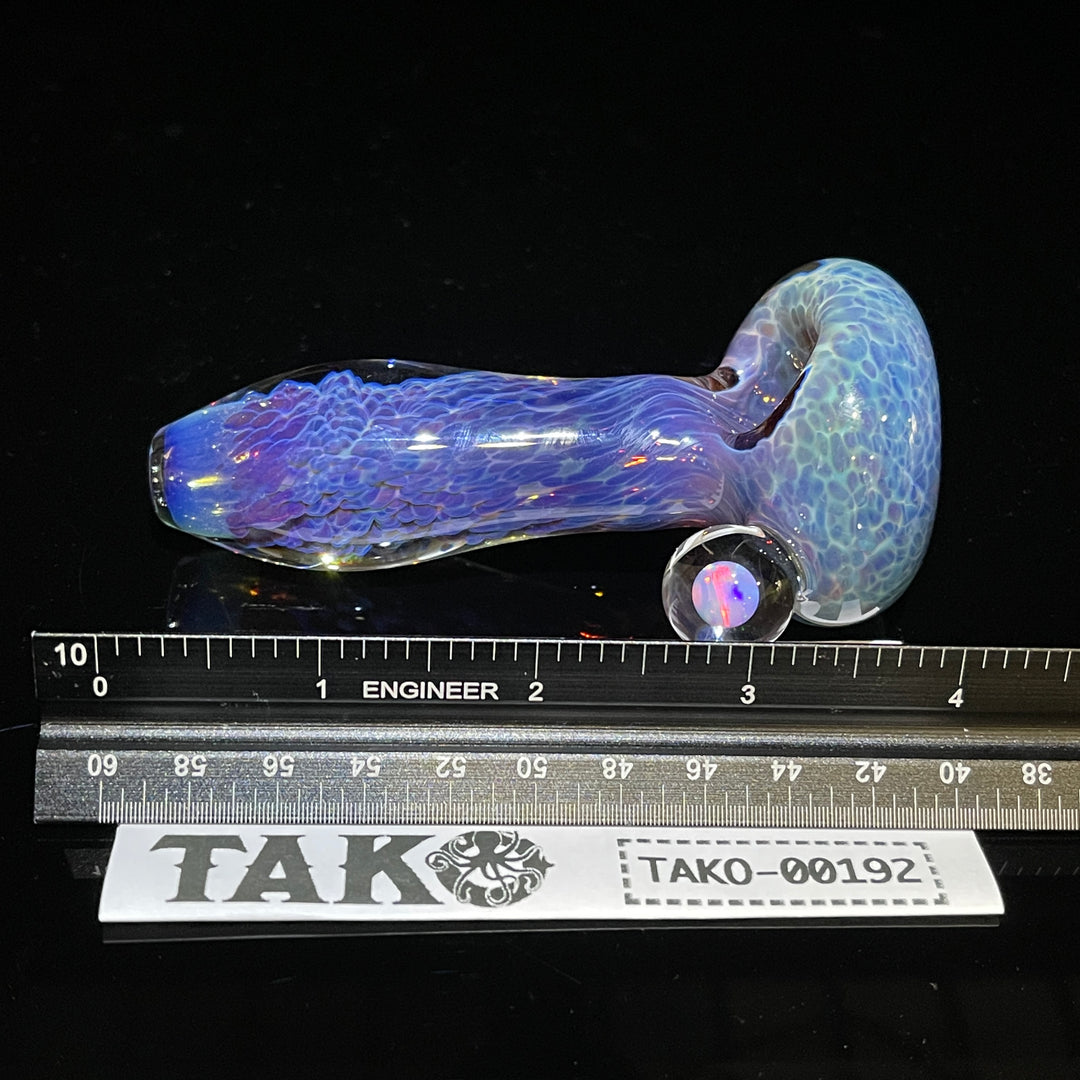 Purple Nebula Pipe with White Planet Opal Glass Pipe Tako Glass   