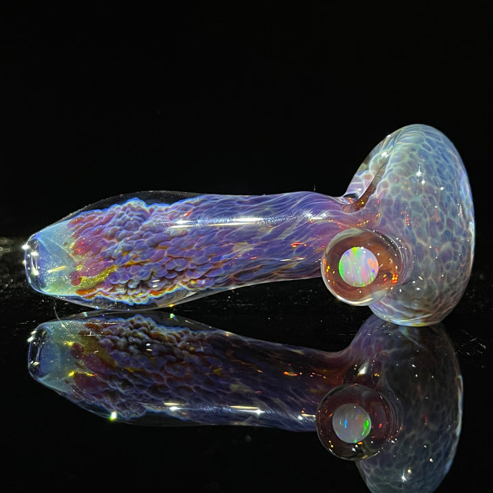 Purple Nebula Pipe with White Planet Opal Glass Pipe Tako Glass   