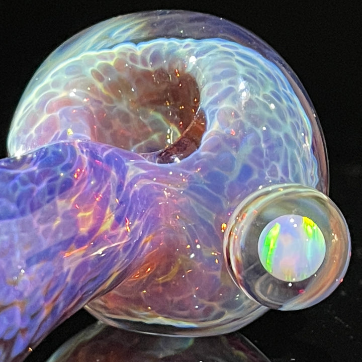 Purple Nebula Pipe with White Planet Opal Glass Pipe Tako Glass   
