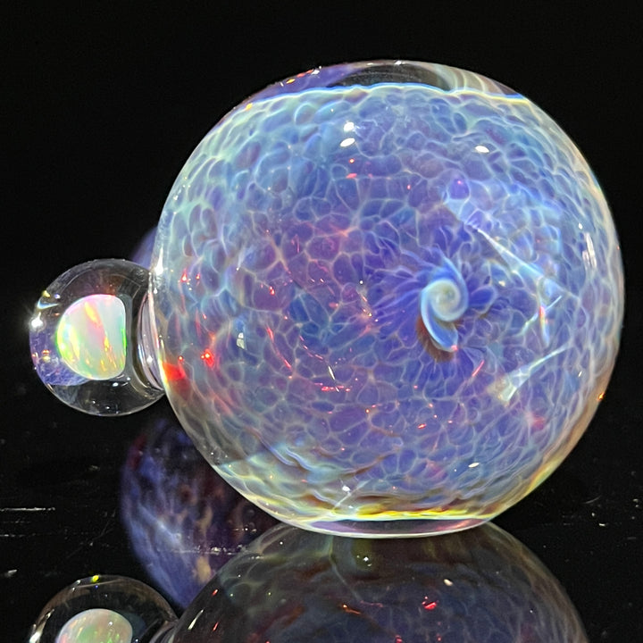 Purple Nebula Pipe with White Planet Opal Glass Pipe Tako Glass   