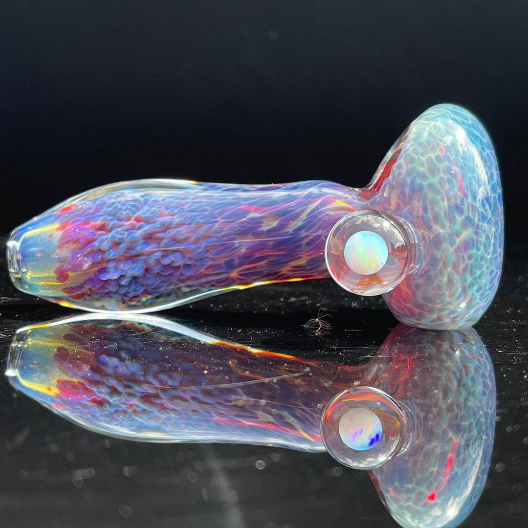 Purple Nebula Pipe with White Planet Opal Glass Pipe Tako Glass   