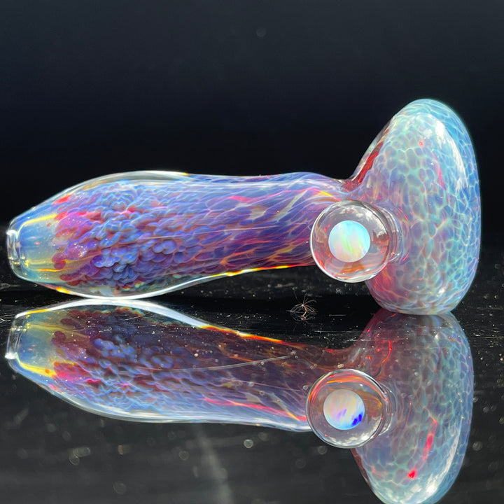 Purple Nebula Pipe with White Planet Opal Glass Pipe Tako Glass   
