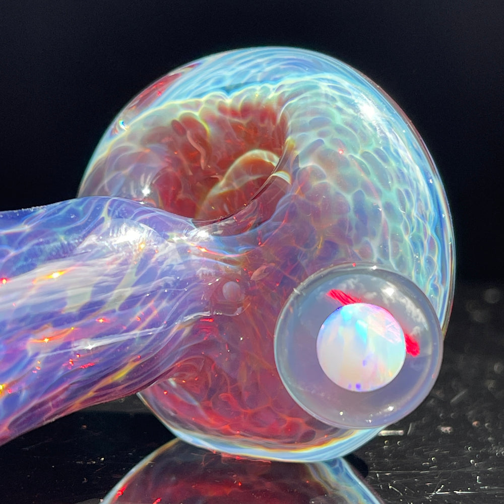 Purple Nebula Pipe with White Planet Opal Glass Pipe Tako Glass   