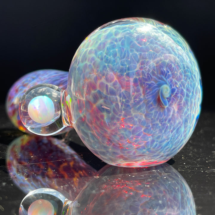 Purple Nebula Pipe with White Planet Opal Glass Pipe Tako Glass   