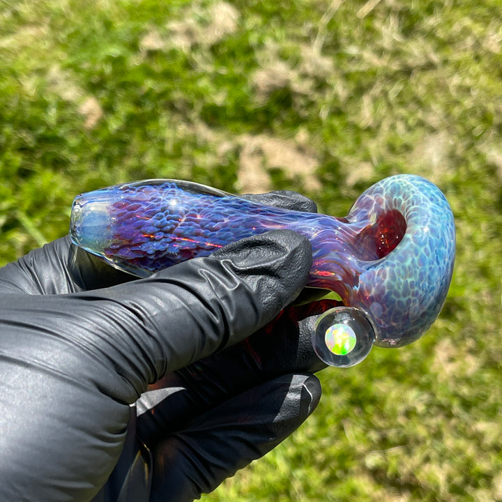 Purple Nebula Pipe with White Planet Opal Glass Pipe Tako Glass   