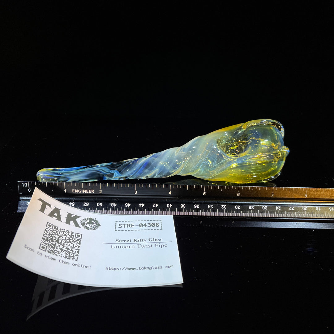 Unicorn Twist Pipe Glass Pipe Street Kitty Glass   