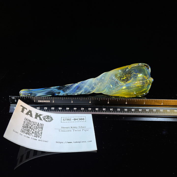 Unicorn Twist Pipe Glass Pipe Street Kitty Glass   