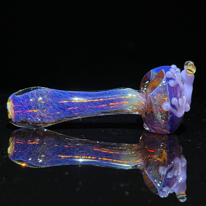 Purple Happy Frog Pipe with Opal Glass Pipe Beezy Glass   