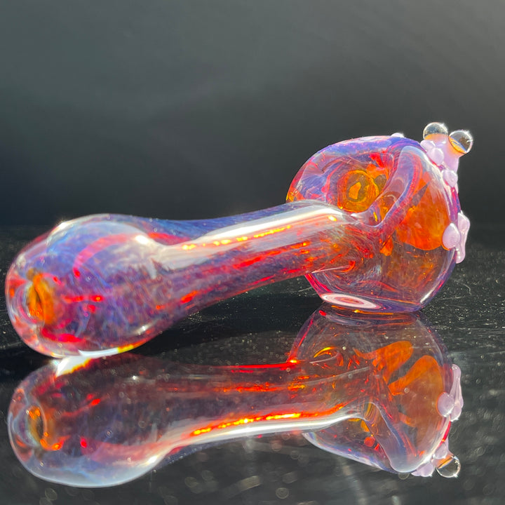 Purple Happy Frog Pipe with Opal Glass Pipe Beezy Glass   