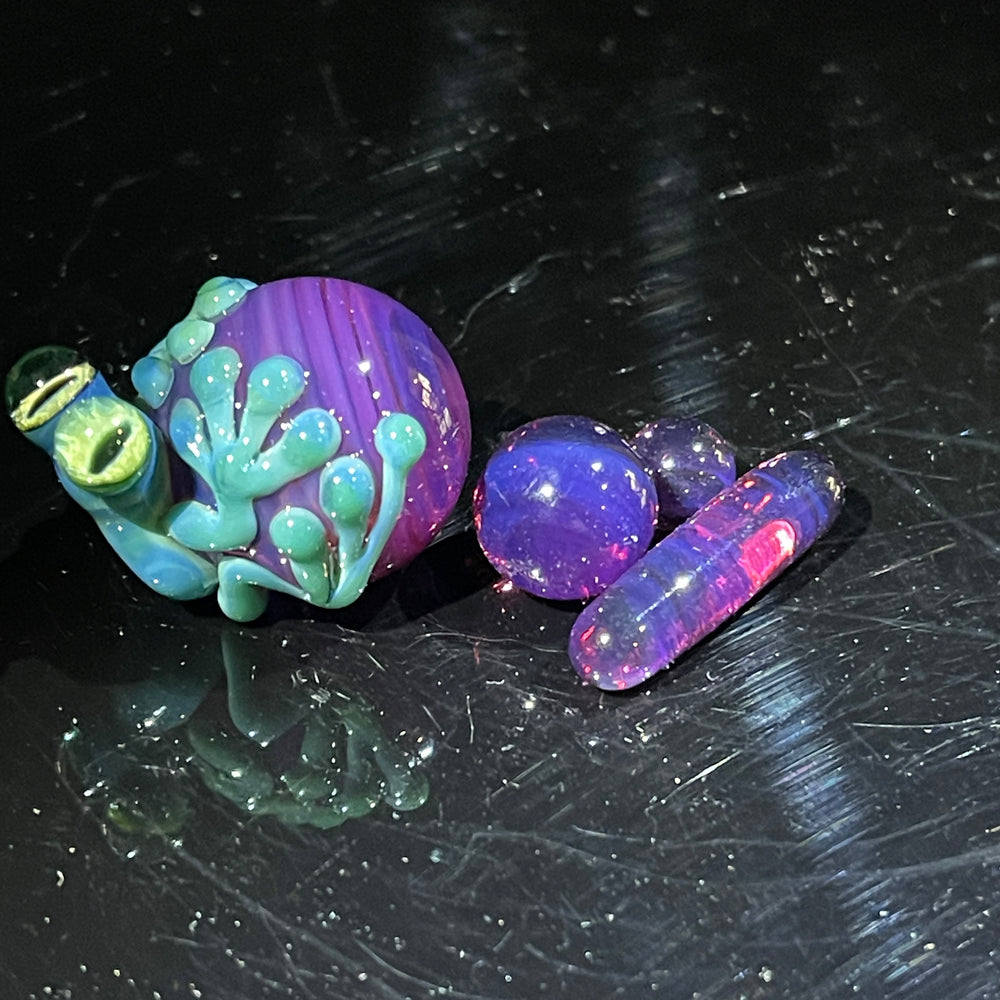 Mystic Purple Terp Slurper Marble Set Accessory Beezy Glass   