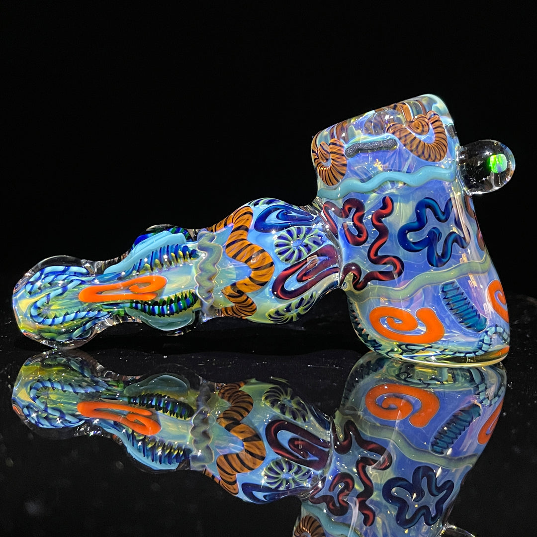 Inside Out Hammer with Opal Glass Pipe Tiny Mike   