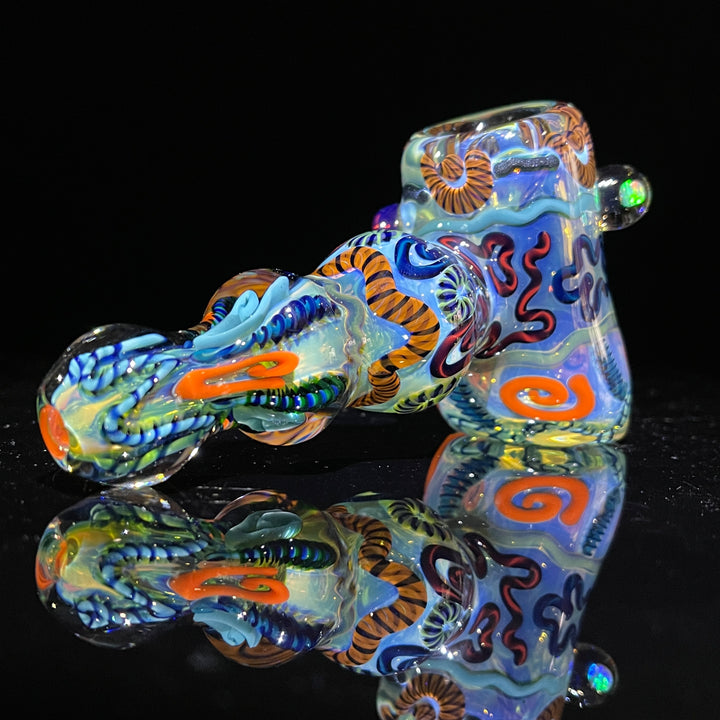 Inside Out Hammer with Opal Glass Pipe Tiny Mike   