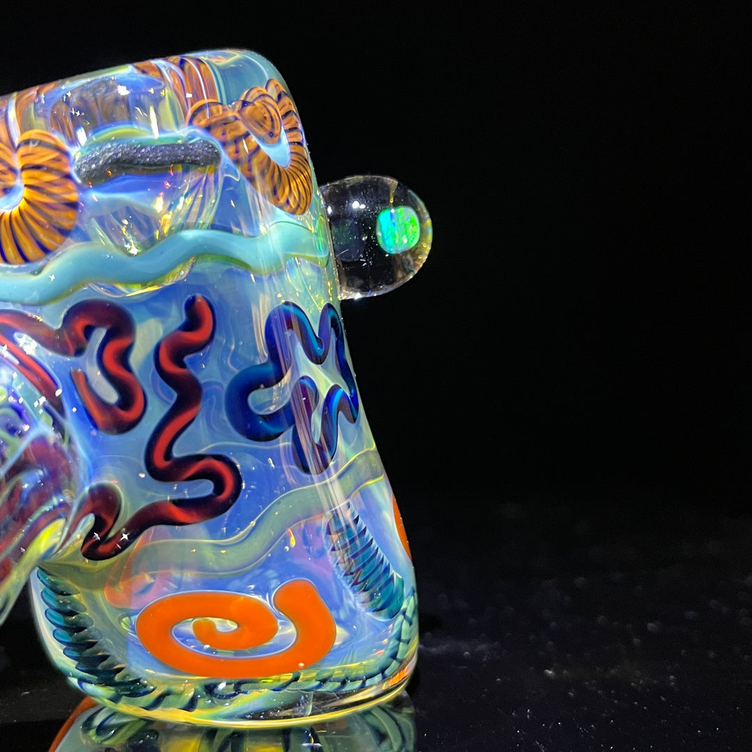 Inside Out Hammer with Opal Glass Pipe Tiny Mike   